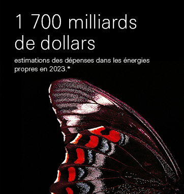 1 700 milliards de dollars, estimations des dépenses dans les énergies propres en 2023.*