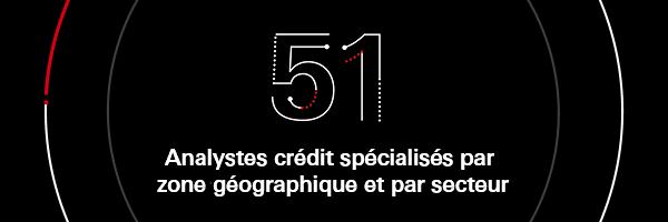 51 analystes crédit spécialisés par zone géographique et par secteur
